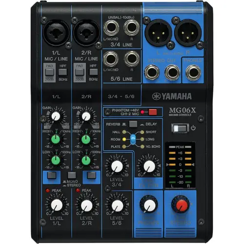 YAMAHA MG06X 6-Input Compact Stereo Mixer