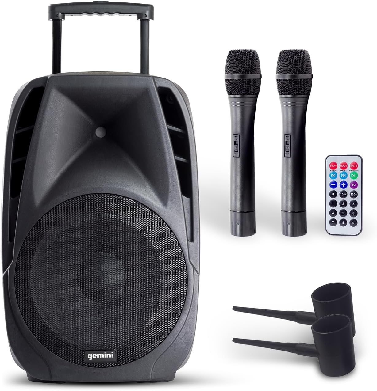 Gemini Sound ES-15TOGO Wireless Portable Bluetooth Streaming Professional DJ PA System