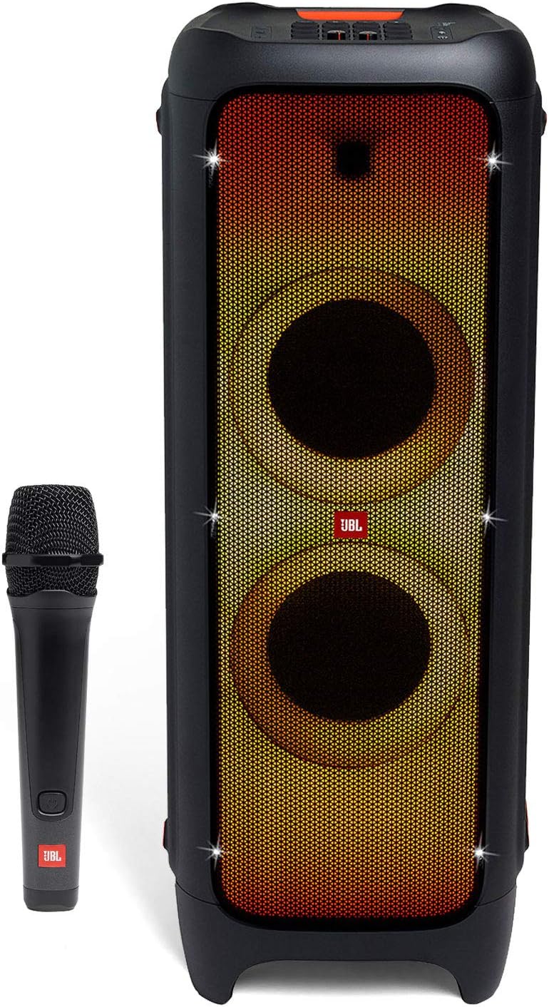 JBL PartyBox 1000 Premium High Power Portable Wireless Bluetooth Audio System Bundle with JBL PMB100 Wired Dynamic Vocal Mic and Cable