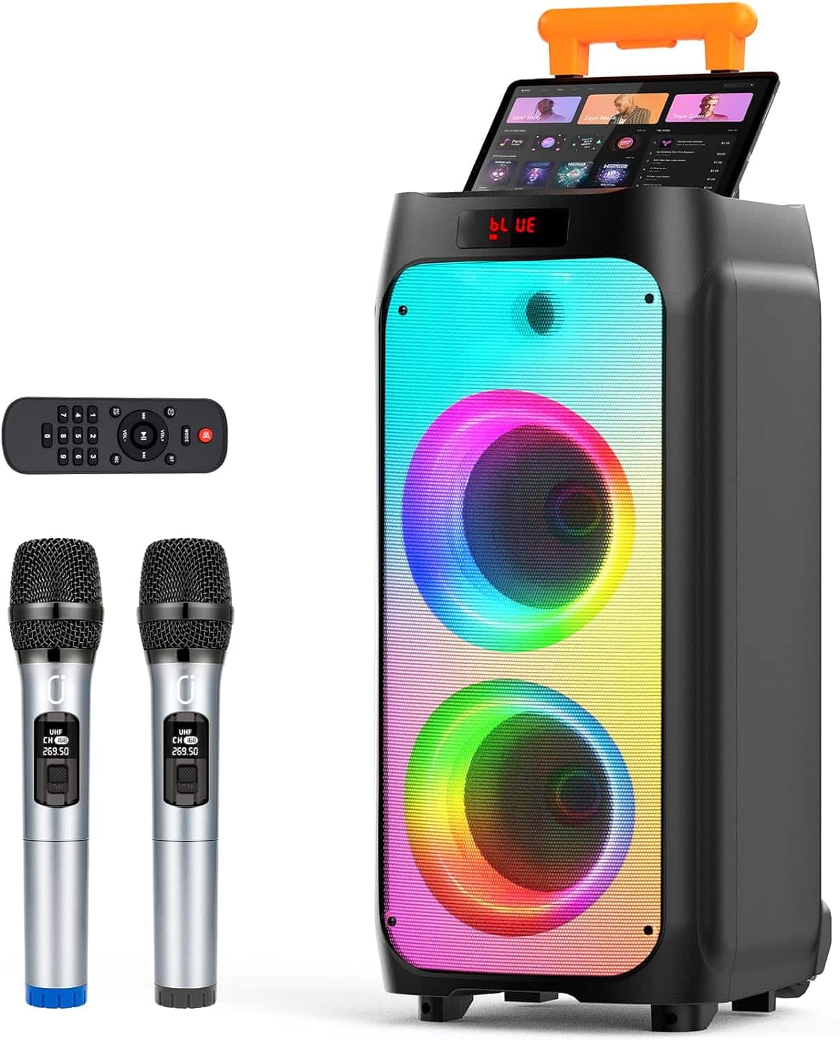 JYX Karaoke Machine with 2 Wireless Microphones