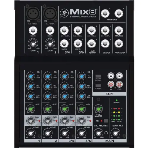 Mackie Mix8 8-Channel Compact Mixer