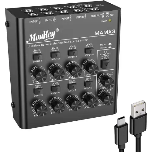 Moukey Audio Mixer Line Mixer