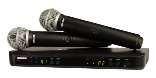 Shure svx288 pg58 dual vocal wireless handheld microphone system