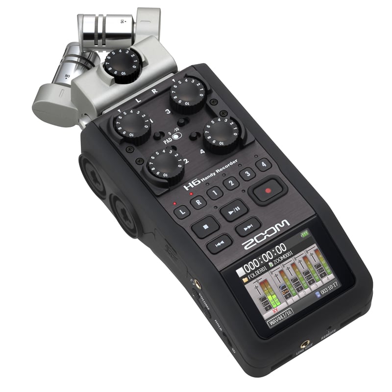 Zoom-H6-6-track-handy-recorder-front-view