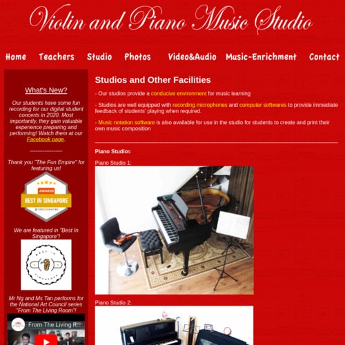 Violin and Piano Music Studio