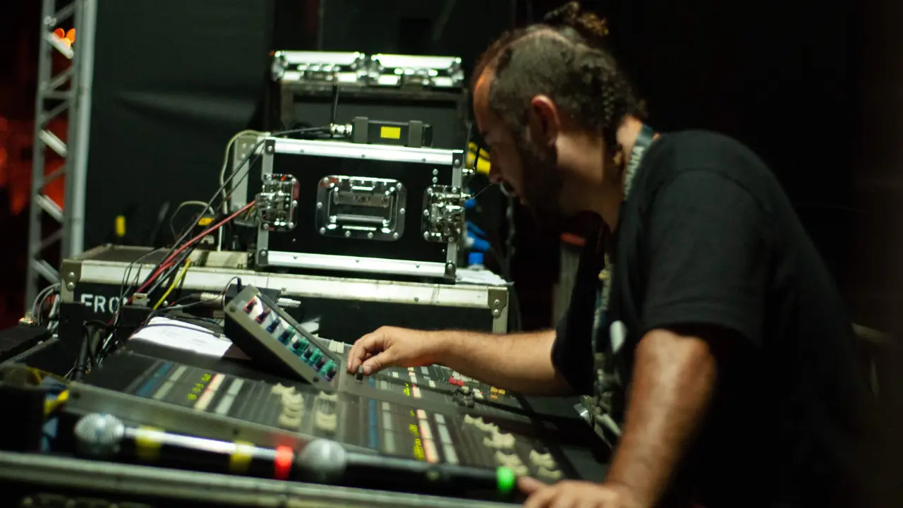 man-and-audio-setup